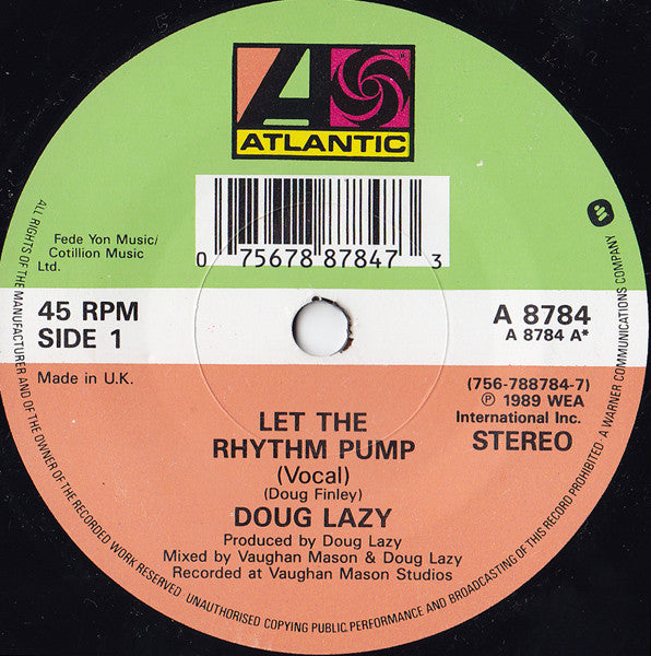 Doug Lazy – Let The Rhythm Pump 7" vinyl record, image 1 of 4