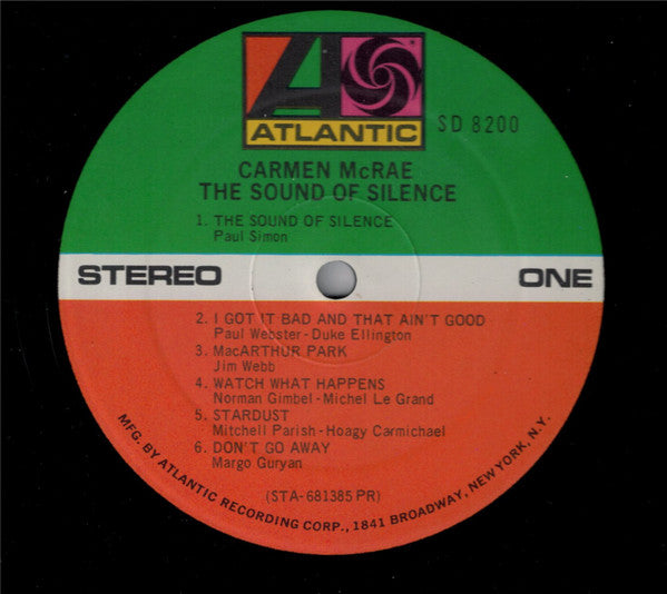 Carmen McRae – The Sound Of Silence LP vinyl record, image 3 of 4