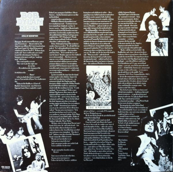 Bob Dylan – Desire LP vinyl record, image 2 of 6
