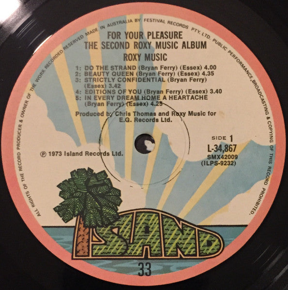Roxy Music – For Your Pleasure LP vinyl record, image 5 of 5