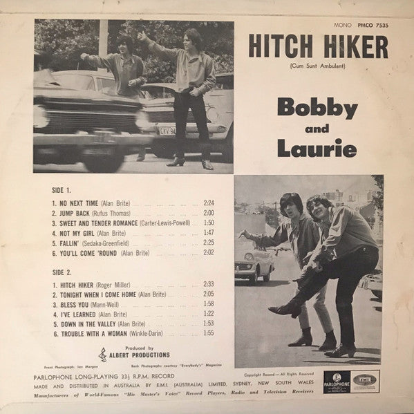 Bobby And Laurie – Hitch Hiker (Cum Sunt Ambulant) LP vinyl record, image 2 of 4