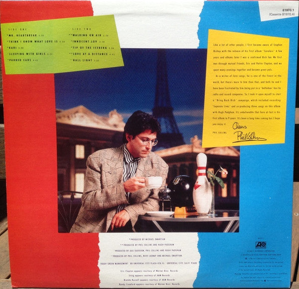 Stephen Bishop – Bowling In Paris LP vinyl record, image 2 of 4