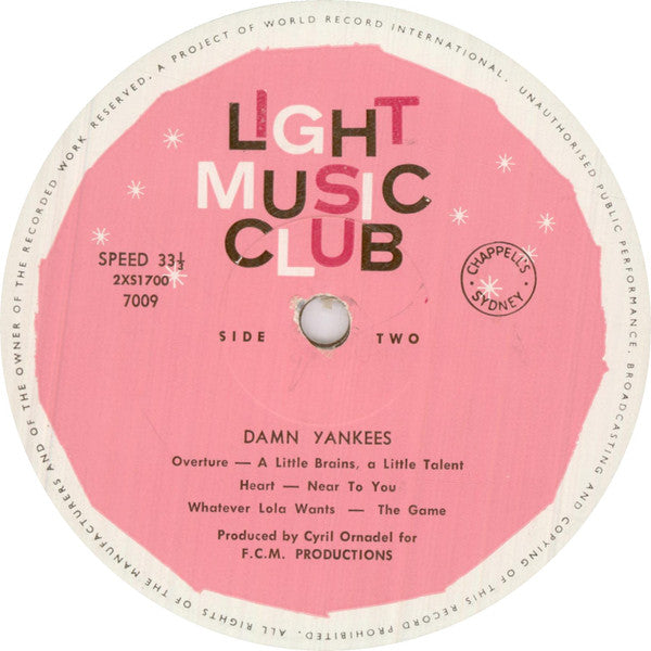 Various – The Pajama Game / Damn Yankees LP vinyl record, image 4 of 5