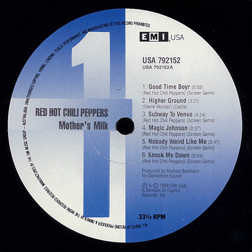 Red Hot Chili Peppers – Mother's Milk LP vinyl record, image 4 of 5