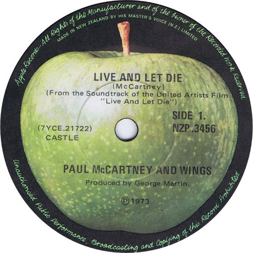 Wings – Live And Let Die 7" vinyl record, image 1 of 2