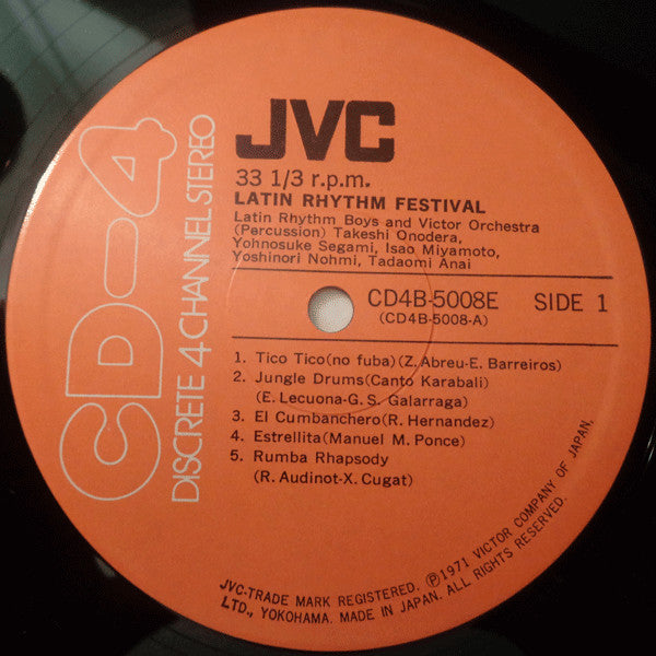 Latin Rhythm Boys, Victor Orchestra – Latin Rhythm Festival LP vinyl record, image 3 of 4