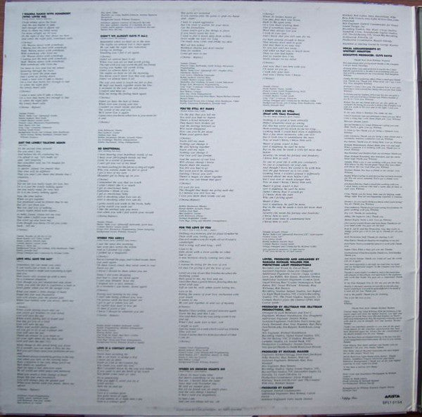 Whitney Houston – Whitney LP vinyl record, image 4 of 7