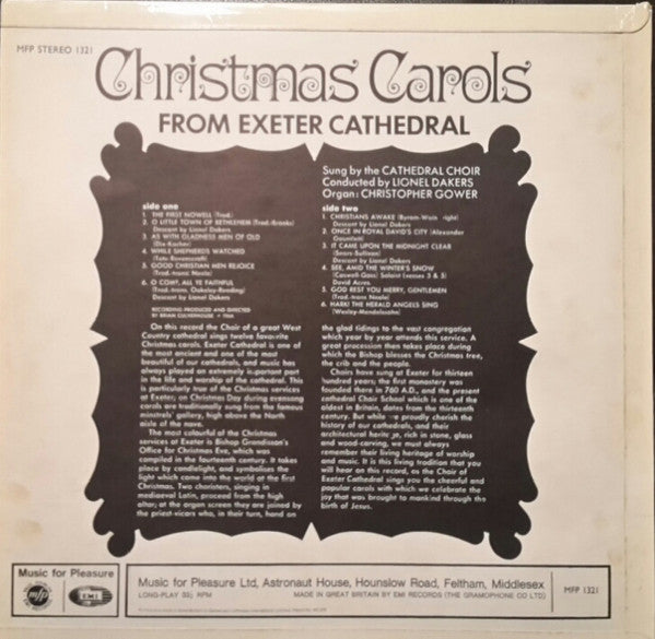 The Cathedral Choir Exeter – Christmas Carols From Exeter Cathedral LP vinyl record, image 2 of 5