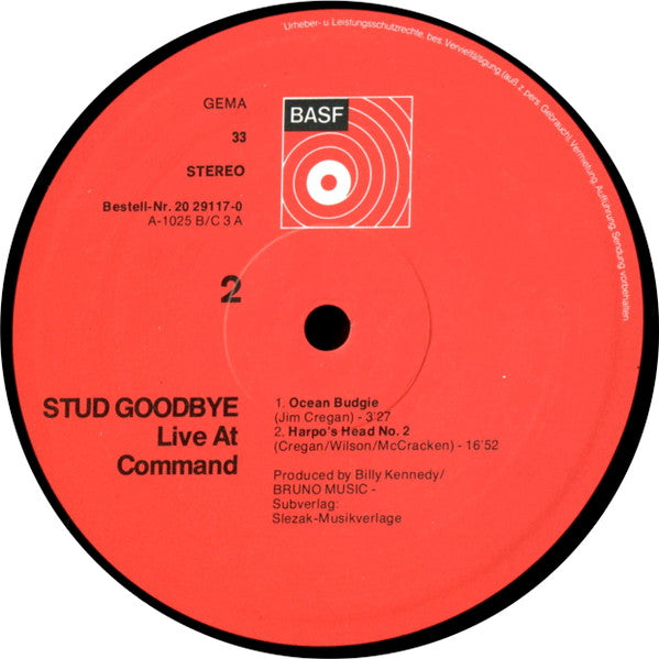 Stud – Goodbye (Live At Command) LP vinyl record, image 4 of 4