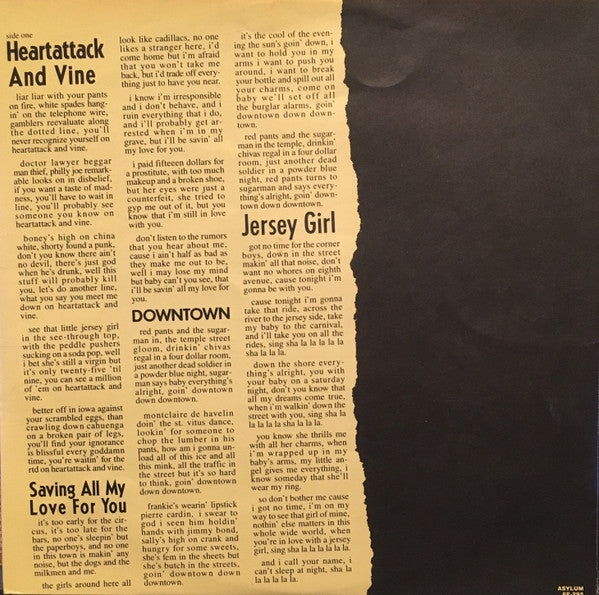 Tom Waits – Heartattack And Vine LP vinyl record, image 5 of 6