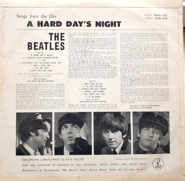 The Beatles – A Hard Day's Night LP vinyl record, image 2 of 4