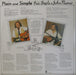 Eric Bogle, John Munro – Plain And Simple LP vinyl record, image 2 of 4