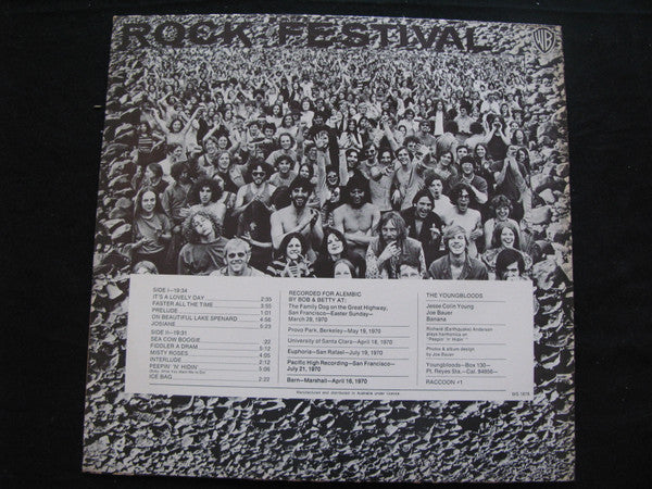 The Youngbloods – Rock Festival LP vinyl record, image 2 of 4