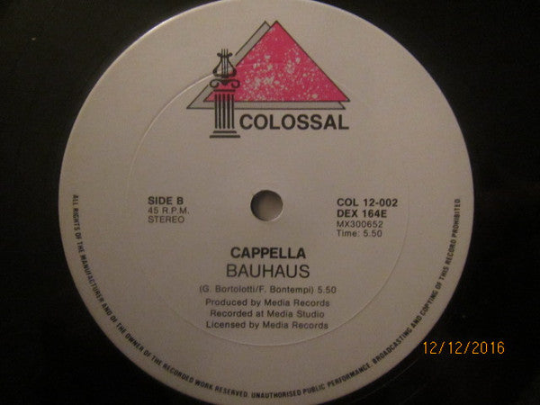Cappella – Bauhaus 12" vinyl record, image 2 of 3
