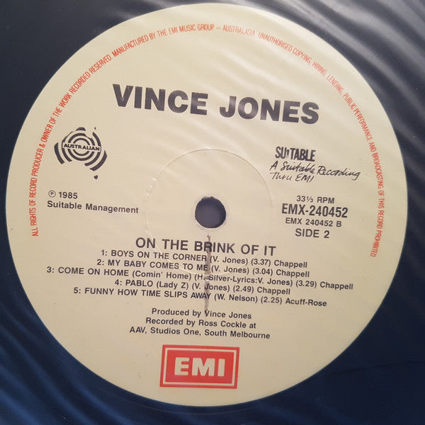 Vince Jones – On The Brink Of It LP vinyl record, image 5 of 5