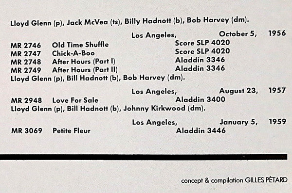 Lloyd Glenn – After Hours LP vinyl record, image 6 of 6