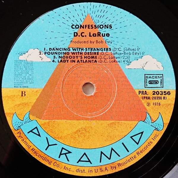 D.C. LaRue – Confessions LP vinyl record, image 4 of 4