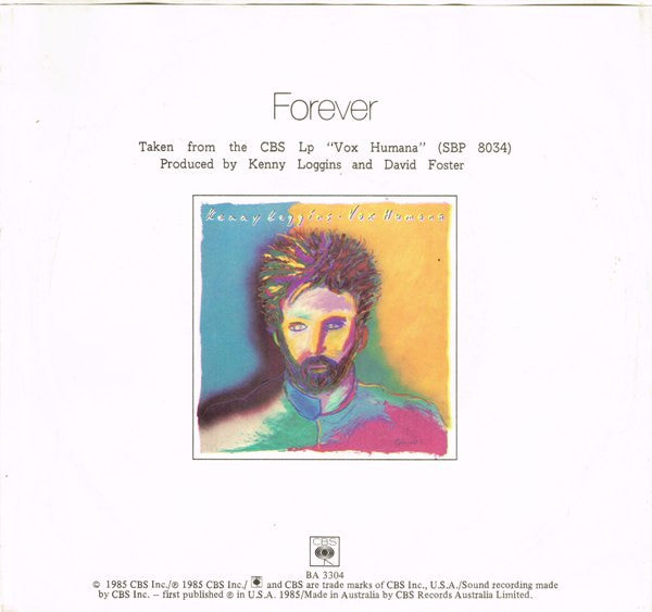 Kenny Loggins – Forever 7" vinyl record, image 2 of 4