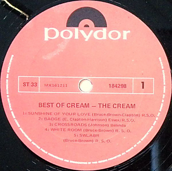 Cream – Best Of Cream LP vinyl record, image 3 of 4