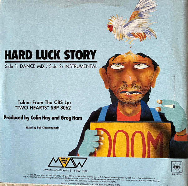 Men At Work – Hard Luck Story (Dance Mix) 12" vinyl record, image 2 of 5