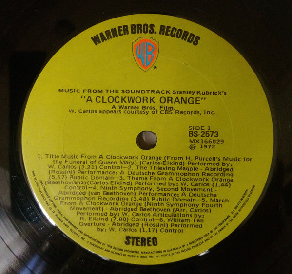 Various – Stanley Kubrick's A Clockwork Orange LP vinyl record, image 2 of 4