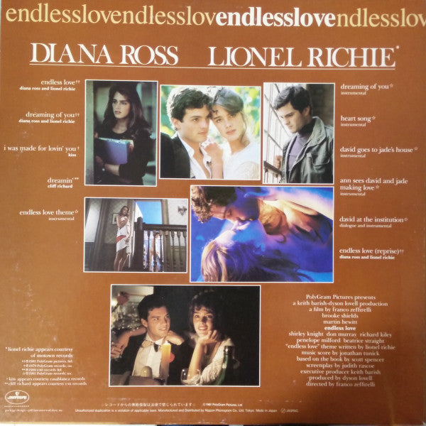 Various – Endless Love LP vinyl record, image 3 of 5