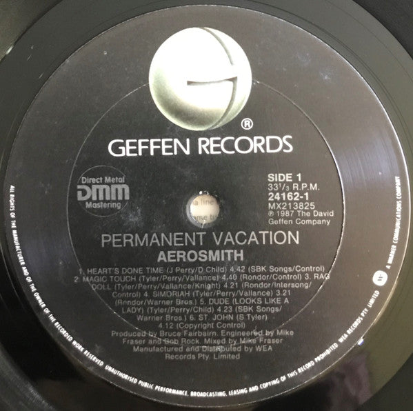 Aerosmith – Permanent Vacation LP vinyl record, image 3 of 6