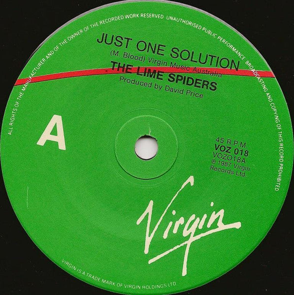 The Lime Spiders – Just One Solution 7" vinyl record, image 3 of 4