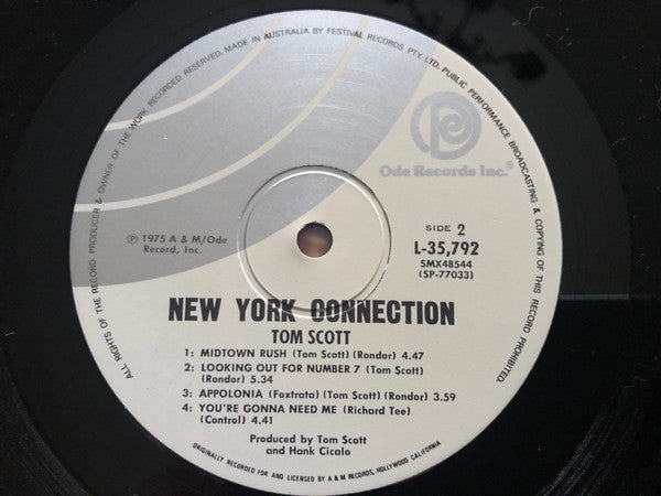 Tom Scott – New York Connection LP vinyl record, image 4 of 5