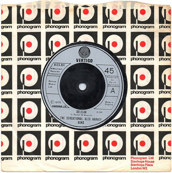 The Sensational Alex Harvey Band – Delilah 7" vinyl record, image 3 of 3