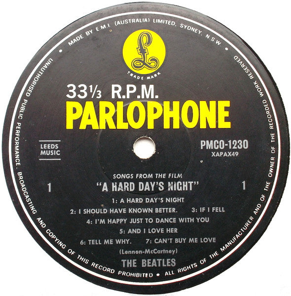The Beatles – A Hard Day's Night LP vinyl record, image 3 of 4