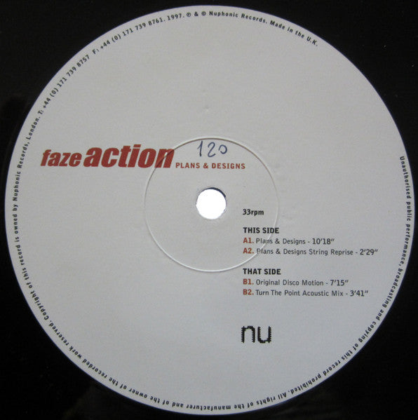 Faze Action – Plans & Designs 12" vinyl record, image 3 of 3