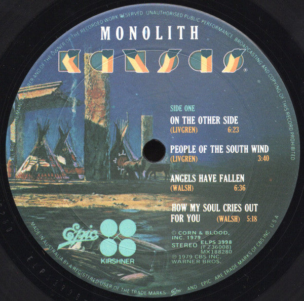 Kansas – Monolith LP vinyl record, image 3 of 6