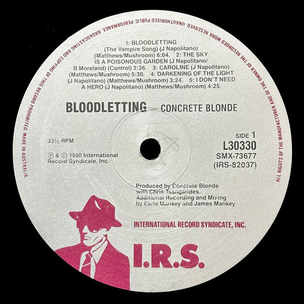Concrete Blonde – Bloodletting LP vinyl record, image 3 of 4