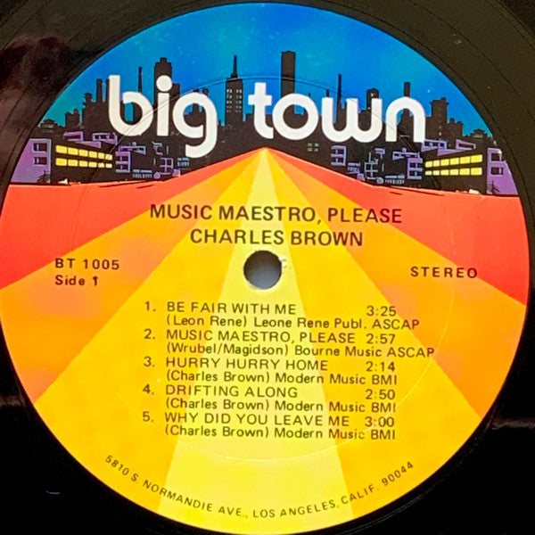 Charles Brown – Music, Maestro, Please LP vinyl record, image 3 of 4