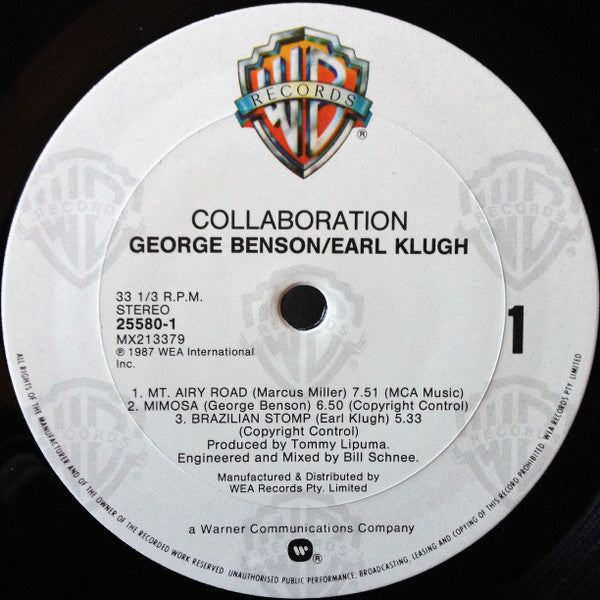 George Benson, Earl Klugh – Collaboration LP vinyl record, image 8 of 9