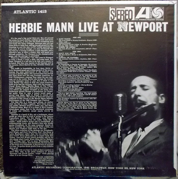 Herbie Mann – Live At Newport LP vinyl record, image 2 of 4