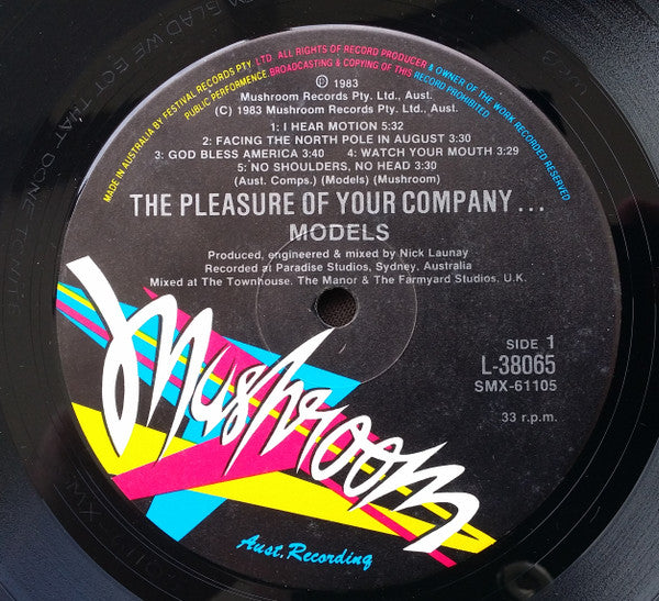 Models – The Pleasure Of Your Company... LP vinyl record, image 6 of 7