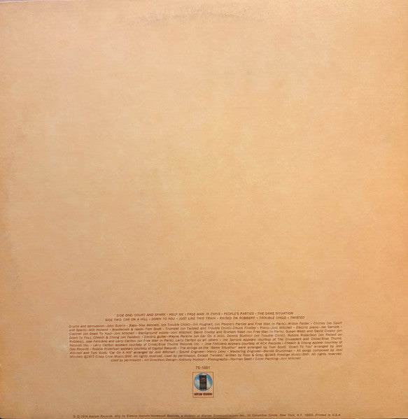 Joni Mitchell – Court And Spark LP vinyl record, image 4 of 7