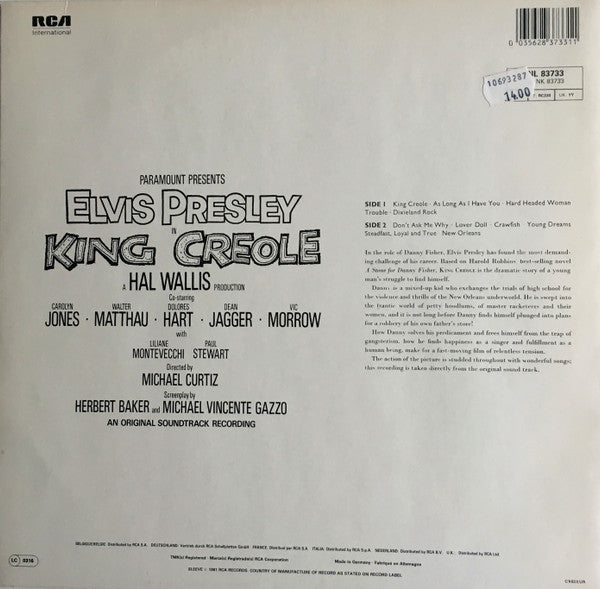 Elvis Presley – King Creole LP vinyl record, image 2 of 5