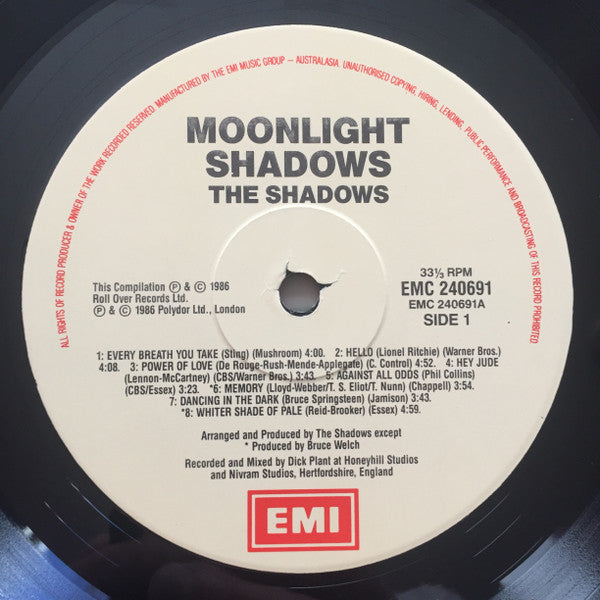 The Shadows – Moonlight Shadows LP vinyl record, image 3 of 4