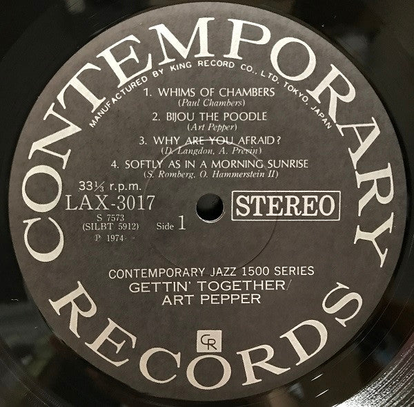 Art Pepper – Gettin' Together! LP vinyl record, image 4 of 6