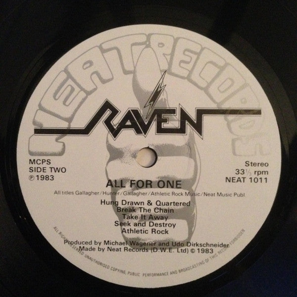 Raven – All For One LP vinyl record, image 4 of 7