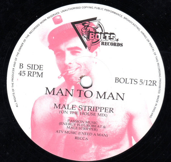 Man 2 Man, Paul Zone – I Need A Man (It's A Sin-Phonic Mix) 12" vinyl record, image 3 of 3