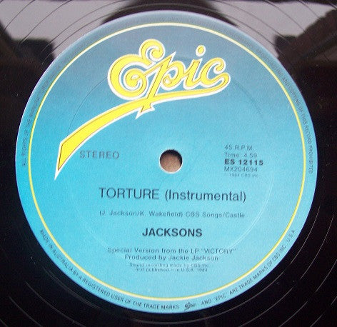 The Jacksons – Torture 12" vinyl record, image 4 of 4