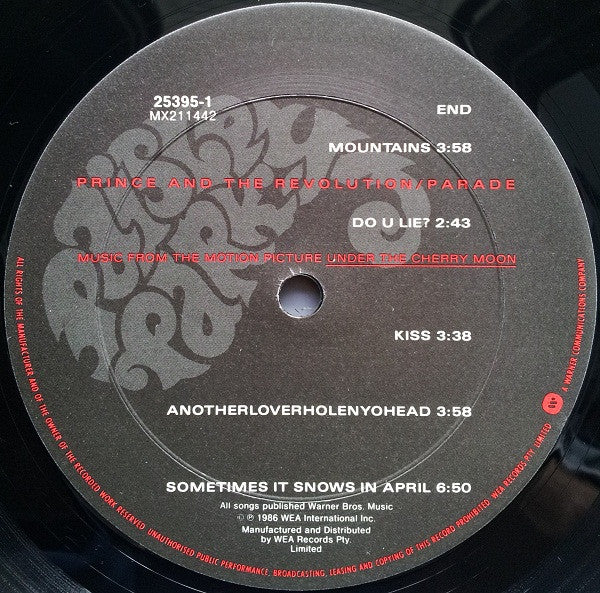 Prince And The Revolution – Parade LP vinyl record, image 4 of 7