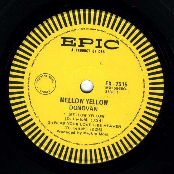 Donovan – Mellow Yellow 7" vinyl record, image 3 of 4