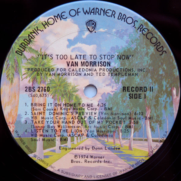 Van Morrison – It's Too Late To Stop Now (2xLP) LP vinyl record, image 7 of 8