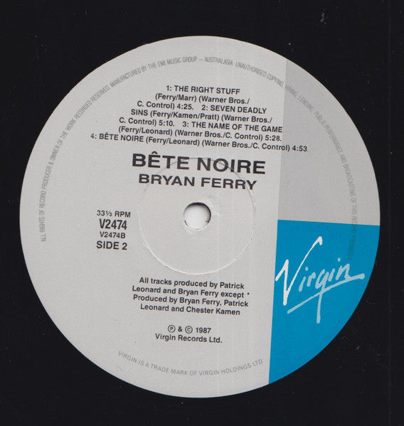 Bryan Ferry – Bête Noire LP vinyl record, image 5 of 7