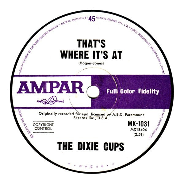 The Dixie Cups – Two-Way-Poc-A-Way 7" vinyl record, image 2 of 2